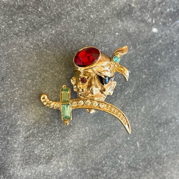Coro Jewelry - Vintage Coro Pirate Crystal Scatter Pin Brooch